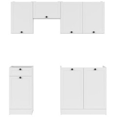 JUNONA LINE 170 BBL Kitchen Set White