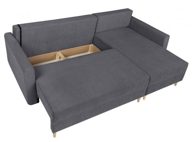 FELIZ LUX 3DL BRW Corner Sofa Bed Grey