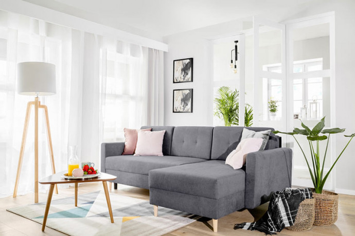 FELIZ LUX 3DL BRW Corner Sofa Bed Grey