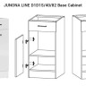 JUNONA LINE 170 BBL Kitchen Set White Gloss