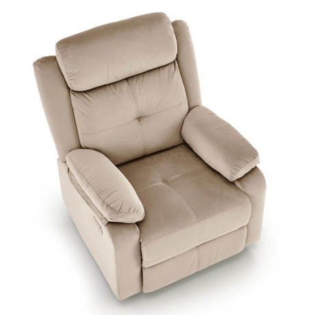 LORIS HALMAR Electric Recliner Armchair Beige with USB Port