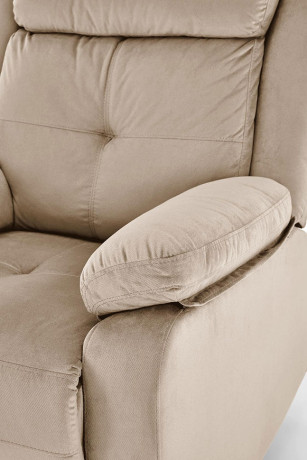 LORIS HALMAR Electric Recliner Armchair Beige with USB Port