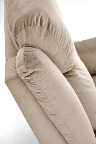 LORIS HALMAR Electric Recliner Armchair Beige with USB Port