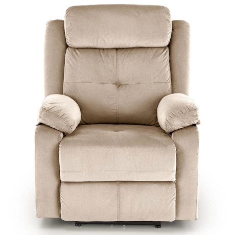 LORIS HALMAR Electric Recliner Armchair Beige with USB Port