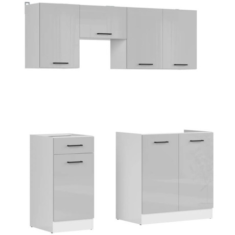 JUNONA LINE 170 BBL Kitchen Set Grey Gloss