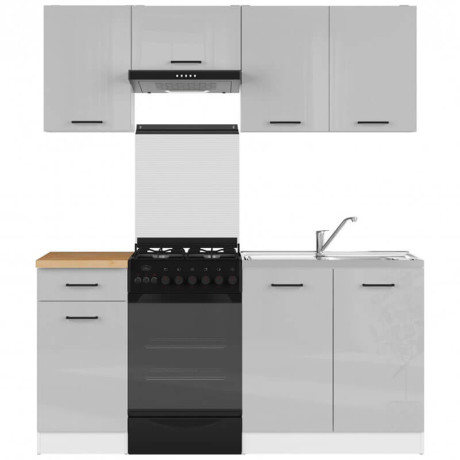 JUNONA LINE 170 BBL Kitchen Set Grey Gloss