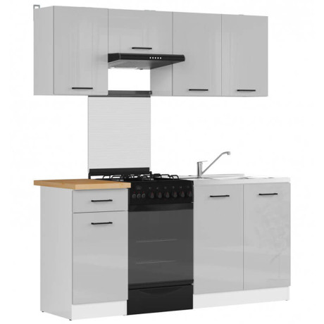 JUNONA LINE 170 BBL Kitchen Set Grey Gloss