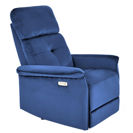 SEMIR HALMAR Electric Recliner Armchair Blue with USB Port