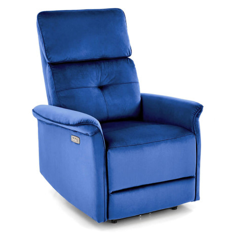SEMIR HALMAR Electric Recliner Armchair Blue with USB Port