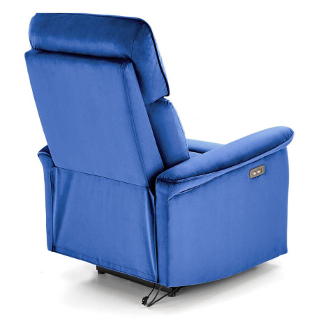 SEMIR HALMAR Electric Recliner Armchair Blue with USB Port