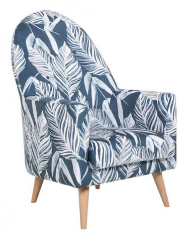 EMILLY ES BRW Armchair Print Monstera