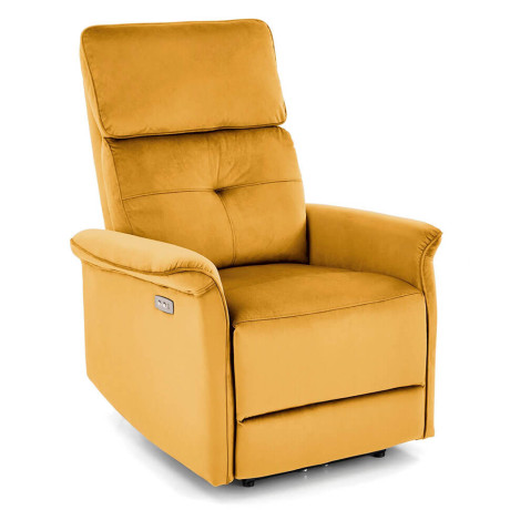 SEMIR HALMAR Electric Recliner Armchair Mustard with USB Port