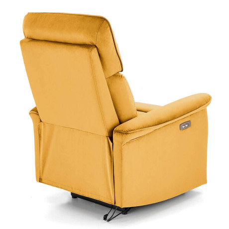 SEMIR HALMAR Electric Recliner Armchair Mustard with USB Port