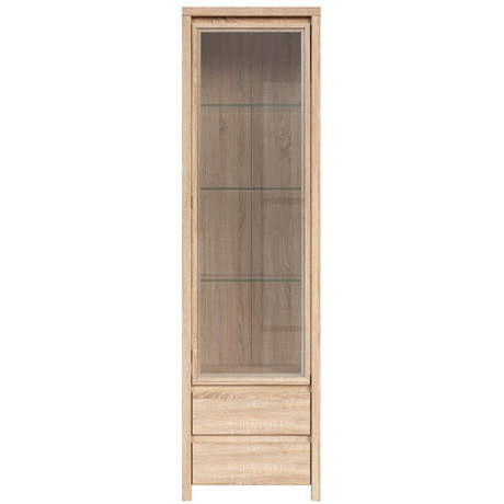 REG1W2S KASPIAN BRW (sonoma) Glass-Fronted Cabinet