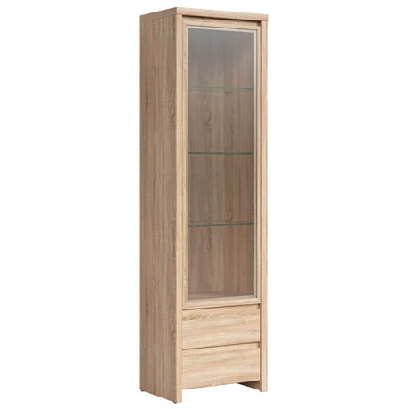REG1W2S KASPIAN BRW (sonoma) Glass-Fronted Cabinet