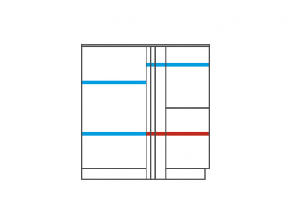 VIGO Right Cabinet with Drink Section MEBIN