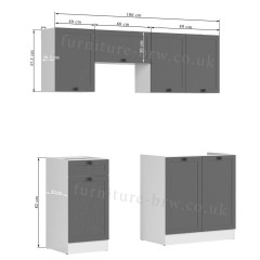 JUNONA LINE 180 BBL Kitchen Set Graphite