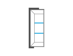 CORINO 1DS Left Wall Glass-Fronted Cabinet MEBIN