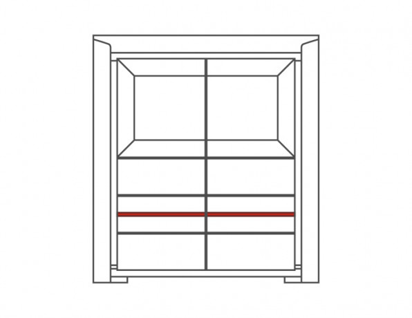 SEMPRE 2DS2D Cabinet with Drink Section MEBIN