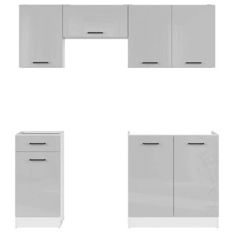 JUNONA LINE 180 BBL Kitchen Set Grey Gloss