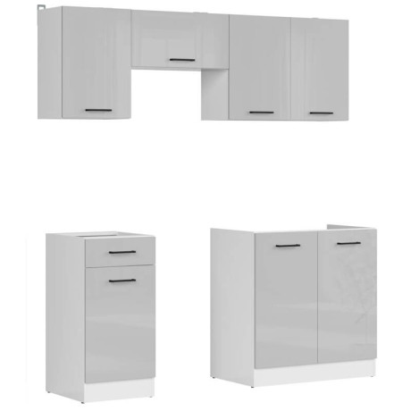 JUNONA LINE 180 BBL Kitchen Set Grey Gloss