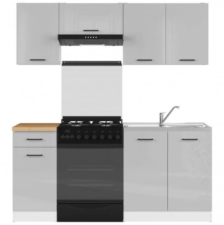 JUNONA LINE 180 BBL Kitchen Set Grey Gloss