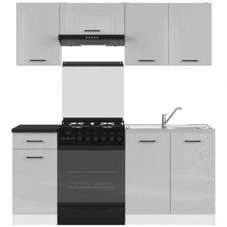JUNONA LINE 180 BBL Kitchen Set Grey Gloss