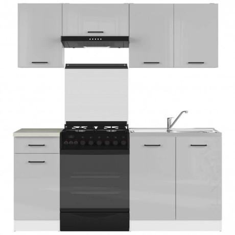 JUNONA LINE 180 BBL Kitchen Set Grey Gloss