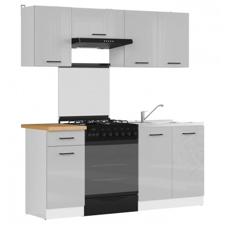 JUNONA LINE 180 BBL Kitchen Set Grey Gloss