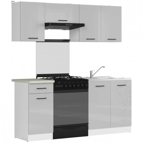 JUNONA LINE 180 BBL Kitchen Set Grey Gloss