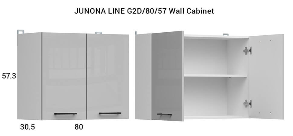 JUNONA LINE 180 BBL Kitchen Set Grey Gloss