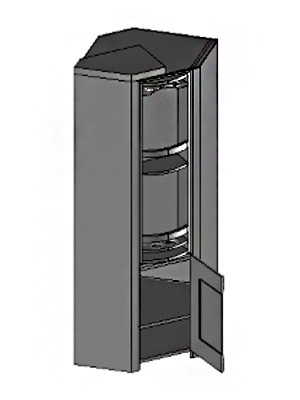 CORINO Corner Rotating Cocktail Cabinet MEBIN