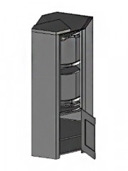 CORINO Corner Rotating Cocktail Cabinet MEBIN