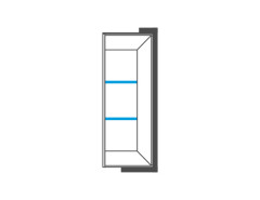 CORINO 1DS Right Wall Glass-Fronted Cabinet MEBIN