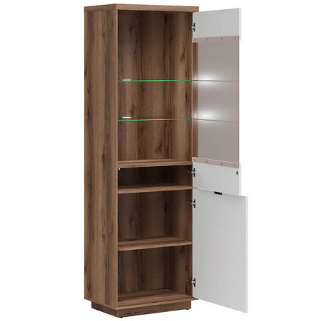 REG1D1W FORN BRW Glass-Fronted Cabinet