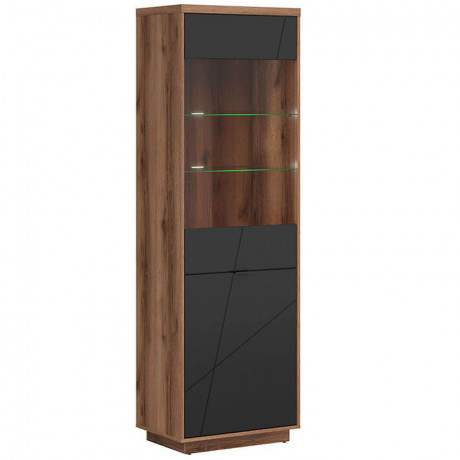 REG1D1W FORN BRW Glass-Fronted Cabinet