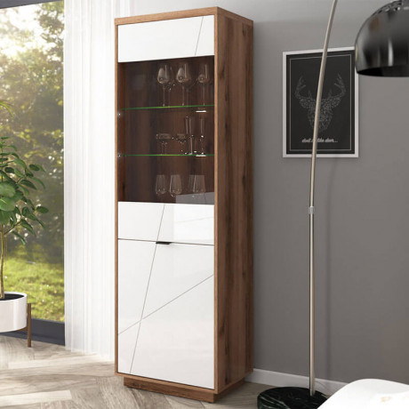 REG1D1W FORN BRW Glass-Fronted Cabinet