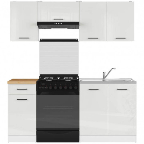 JUNONA LINE 180 BBL Kitchen Set White Gloss