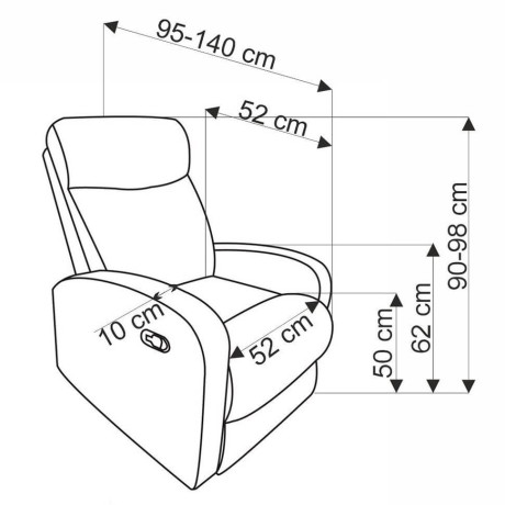 WONDER HALMAR Recliner Armchair Mustard