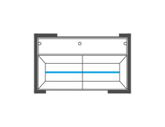 CORINO 2DS High Wall Glass-Fronted Cabinet MEBIN