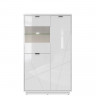 REG2D1W FORN BRW Glass-Fronted Cabinet (White Gloss)