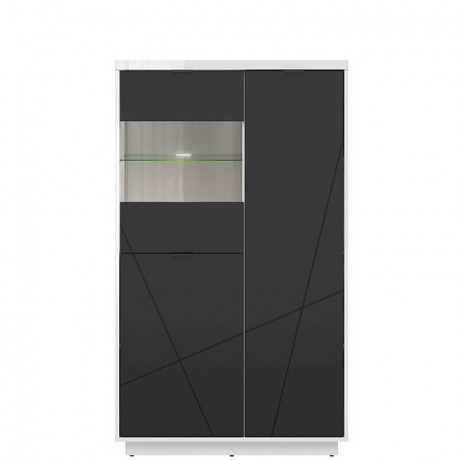 REG2D1W FORN BRW Glass-Fronted Cabinet
