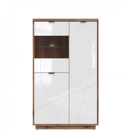REG2D1W FORN BRW Glass-Fronted Cabinet