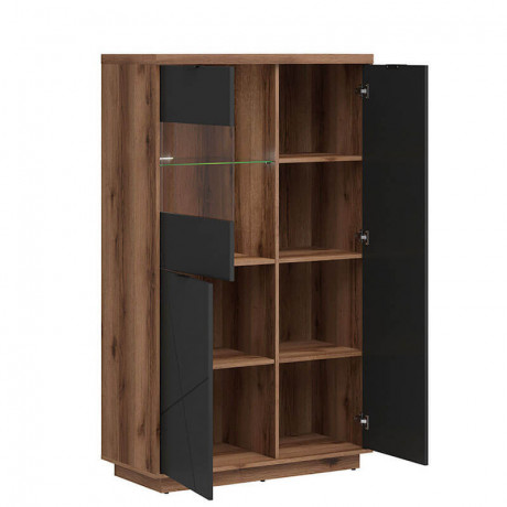 REG2D1W FORN BRW Glass-Fronted Cabinet