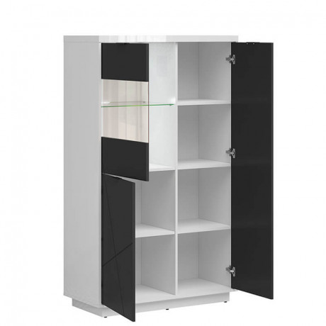 REG2D1W FORN BRW Glass-Fronted Cabinet