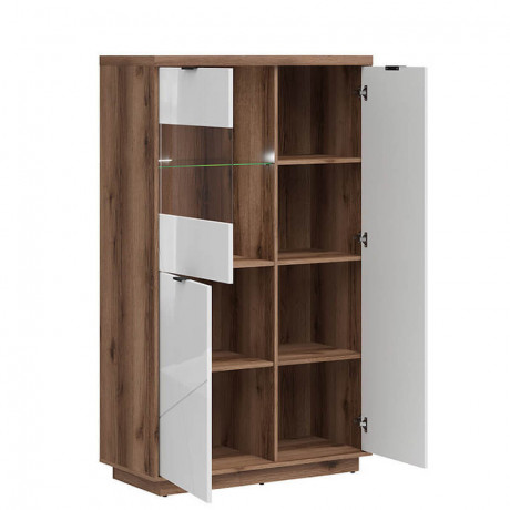 REG2D1W FORN BRW Glass-Fronted Cabinet