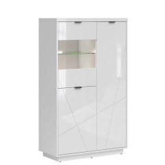 REG2D1W FORN BRW Glass-Fronted Cabinet