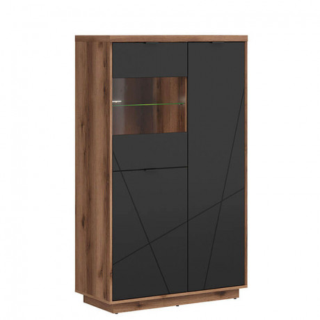 REG2D1W FORN BRW Glass-Fronted Cabinet