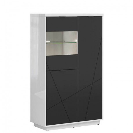 REG2D1W FORN BRW Glass-Fronted Cabinet