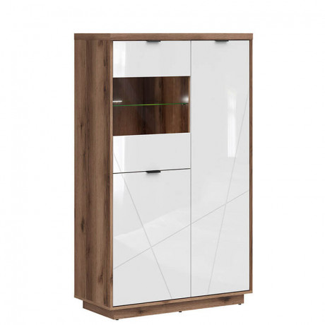 REG2D1W FORN BRW Glass-Fronted Cabinet